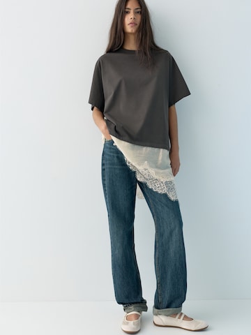 Tricou de la Pull&Bear pe gri