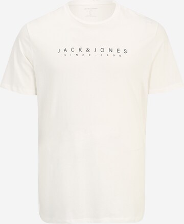 T-Shirt 'ETRA' Jack & Jones Plus en blanc : devant