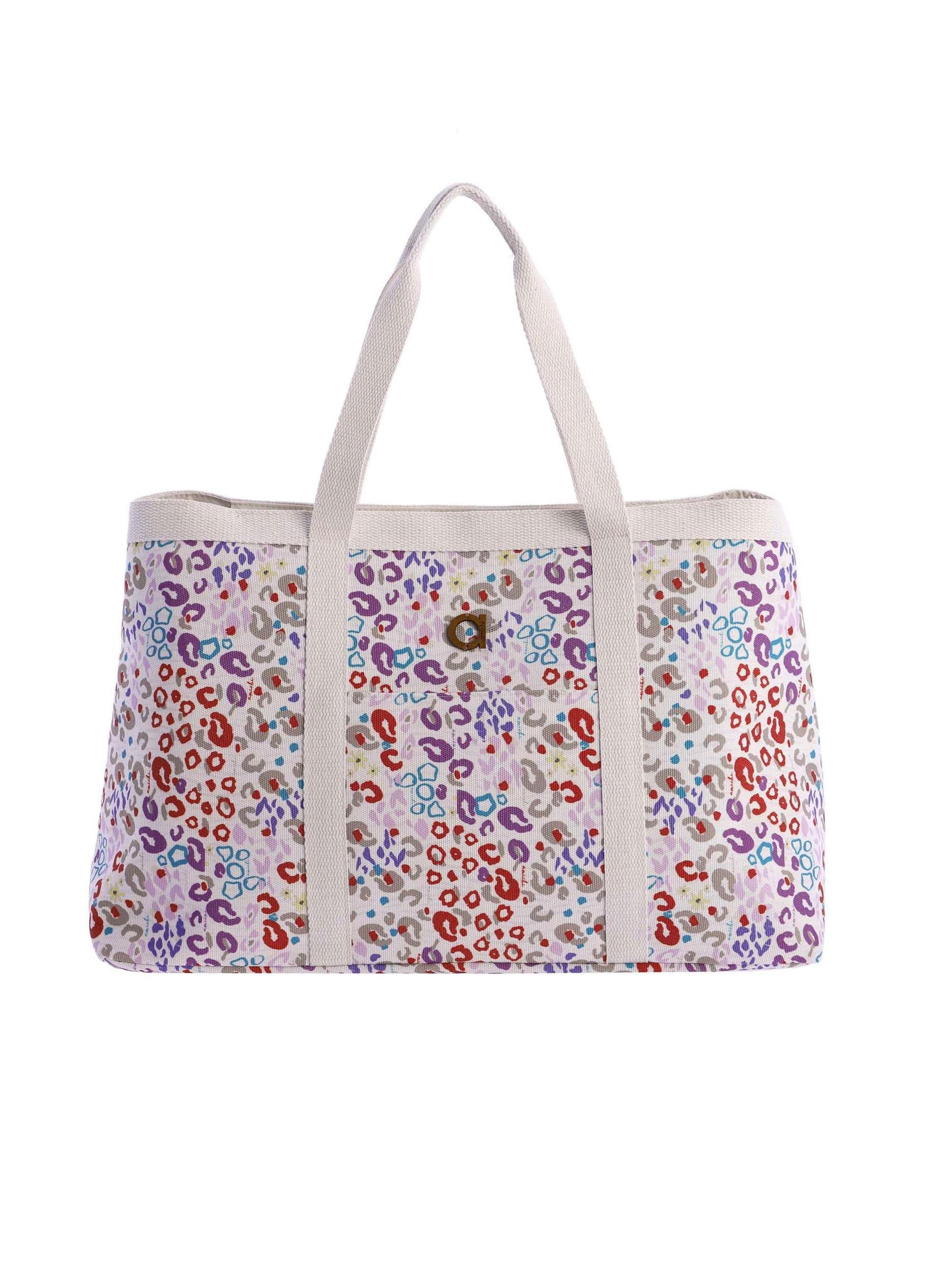Amichi - Shopper 'Bolso de playa para mujer Nerelle de lona con cremallera' en Mezcla de colores: frente
