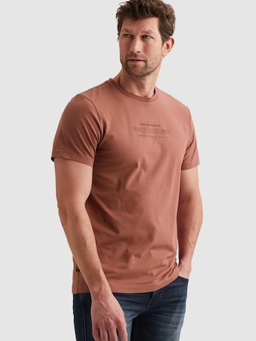 T-Shirt 'T-shirt with artwork and stitching details' PME Legend en rouge : devant