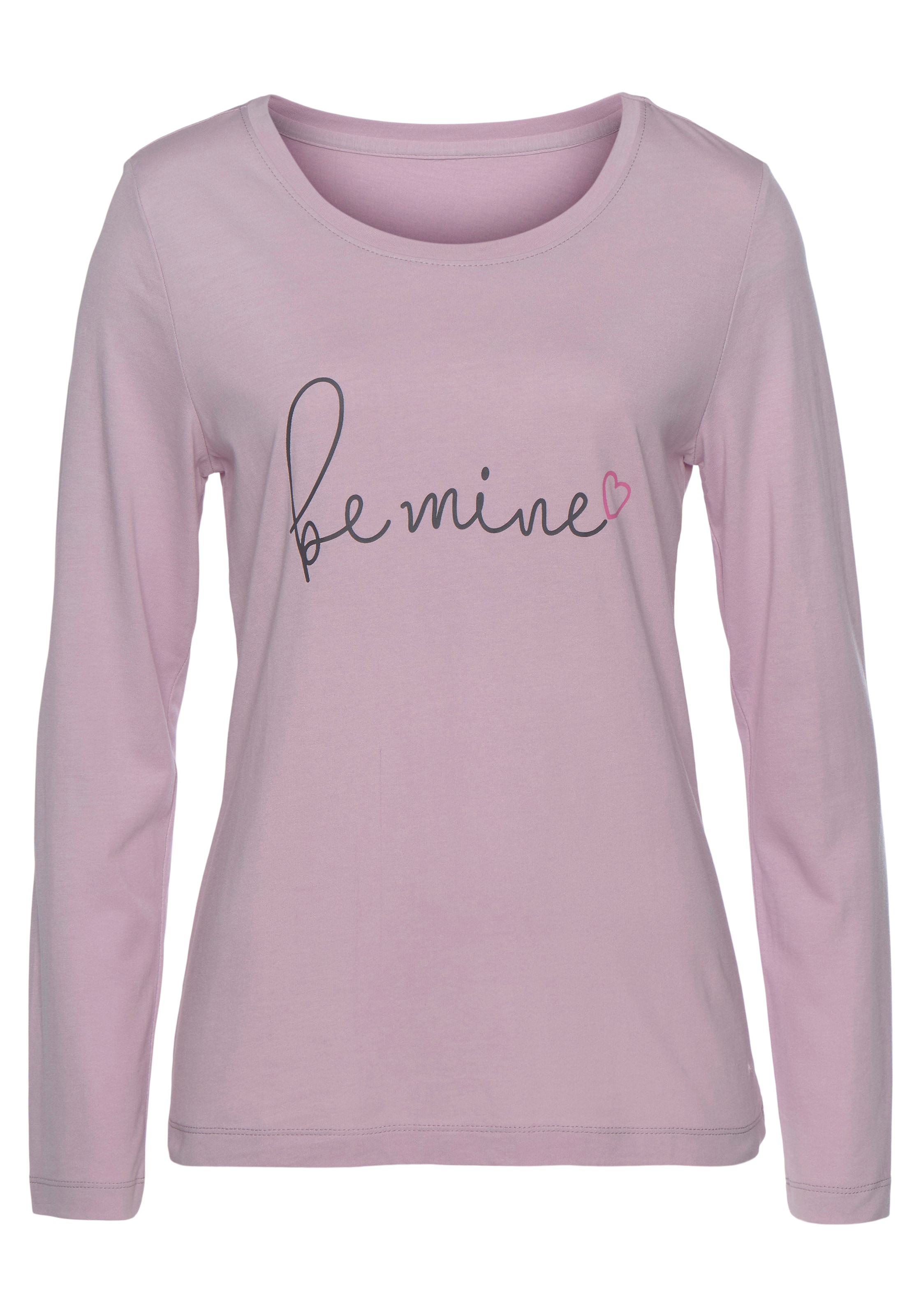 VIVANCE Pyjamas 'Love' i lila: framsida