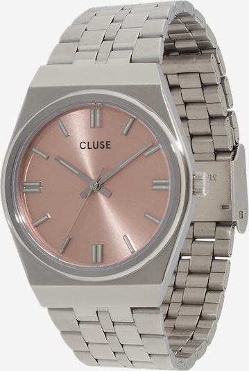 Analoginis (įprasto dizaino) laikrodis 'Retro 70's' iš CLUSE, spalva – rožių spalva / juoda / sidabrinė, Prekių apžvalga