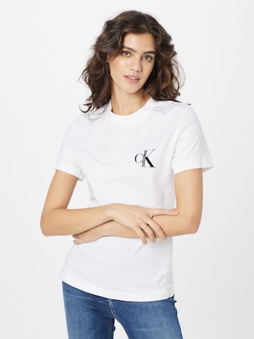 T-shirt Calvin Klein en blanc : devant