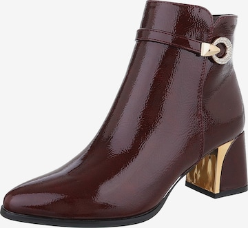 Ital-Design Stiefelette in Rot: Vorderseite