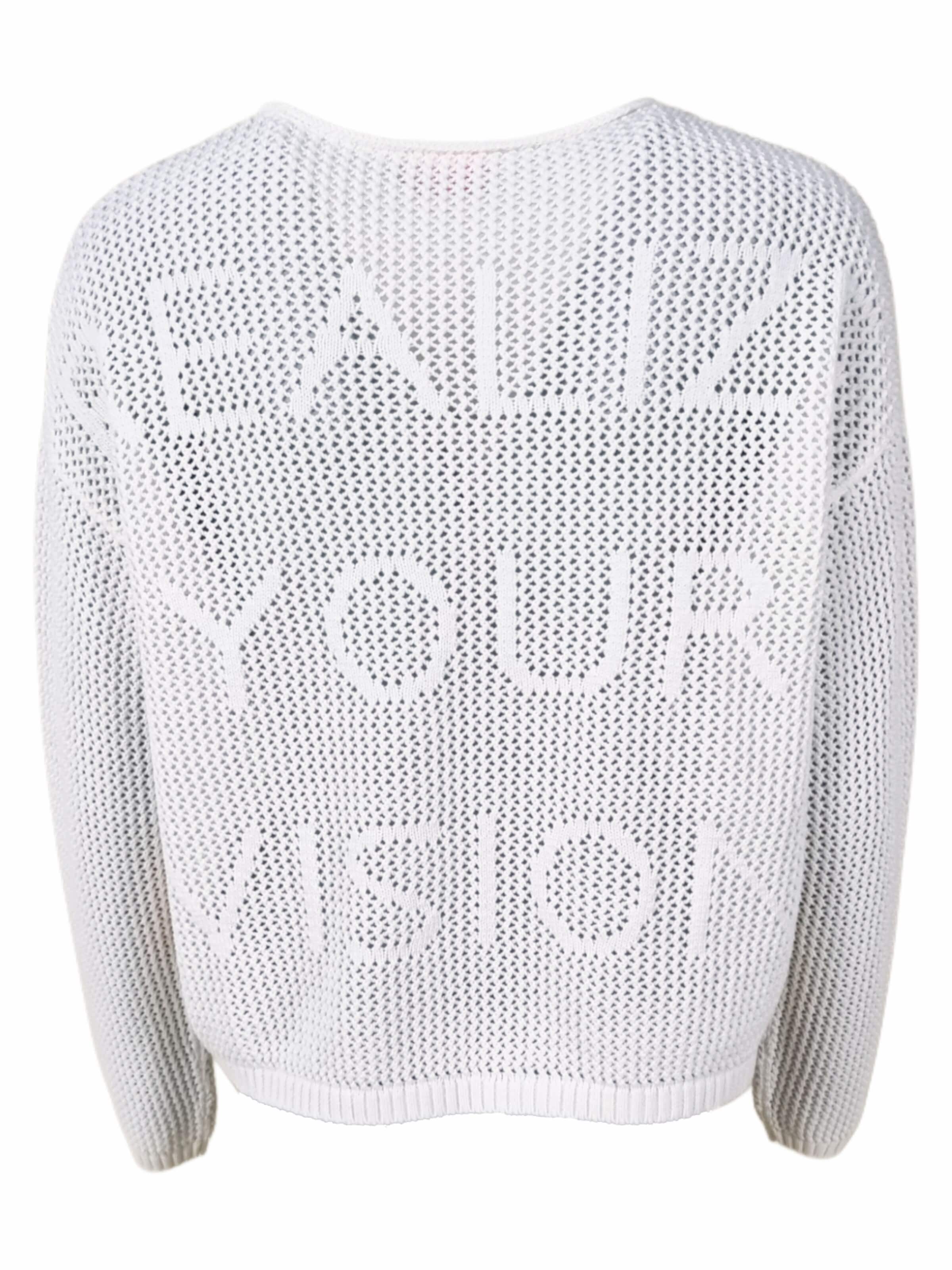 LIKS. Munich Sweater 'Strickpullover aus Baumwolle mit Lochmuster - Alina' in White