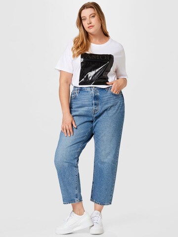 Levi's® Plus Regularen Kavbojke '501® Original Crop' | modra barva