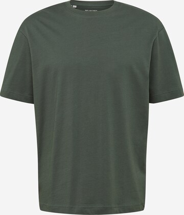 SELECTED HOMME T-Shirt 'GILMAN' in Grün: predná strana