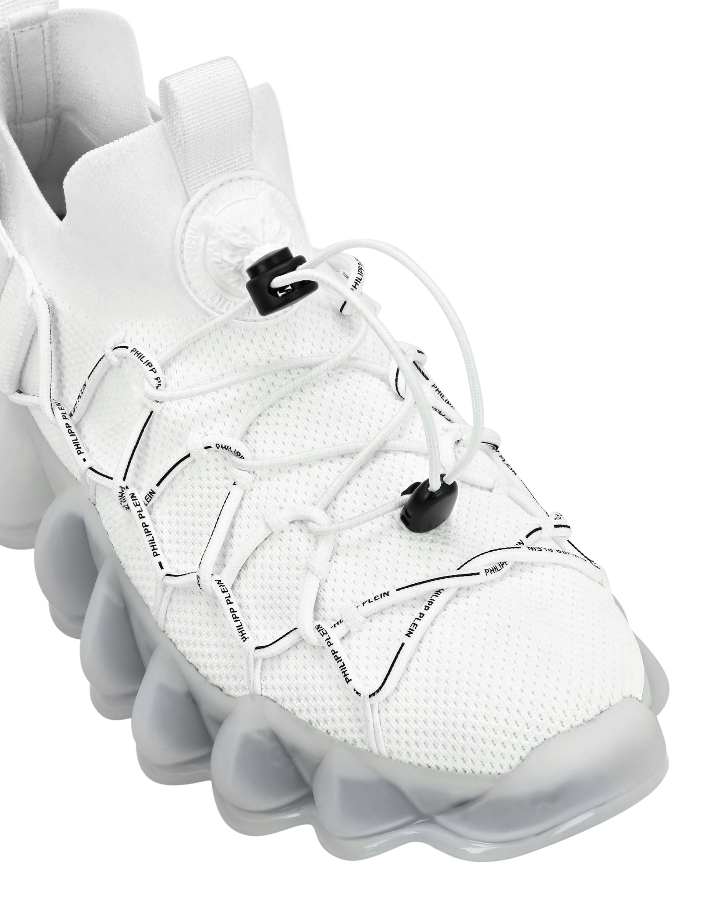 Plein Sport - Sapatilhas baixas 'The Bubble Gen.X.02 Tiger' em branco