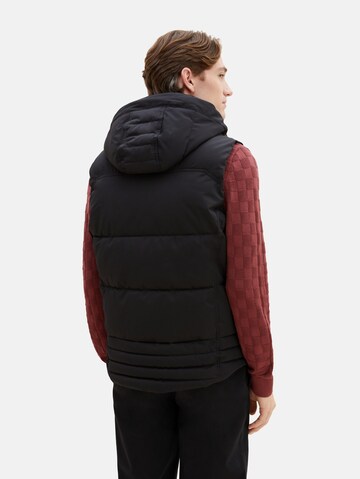 TOM TAILOR Weste in Schwarz