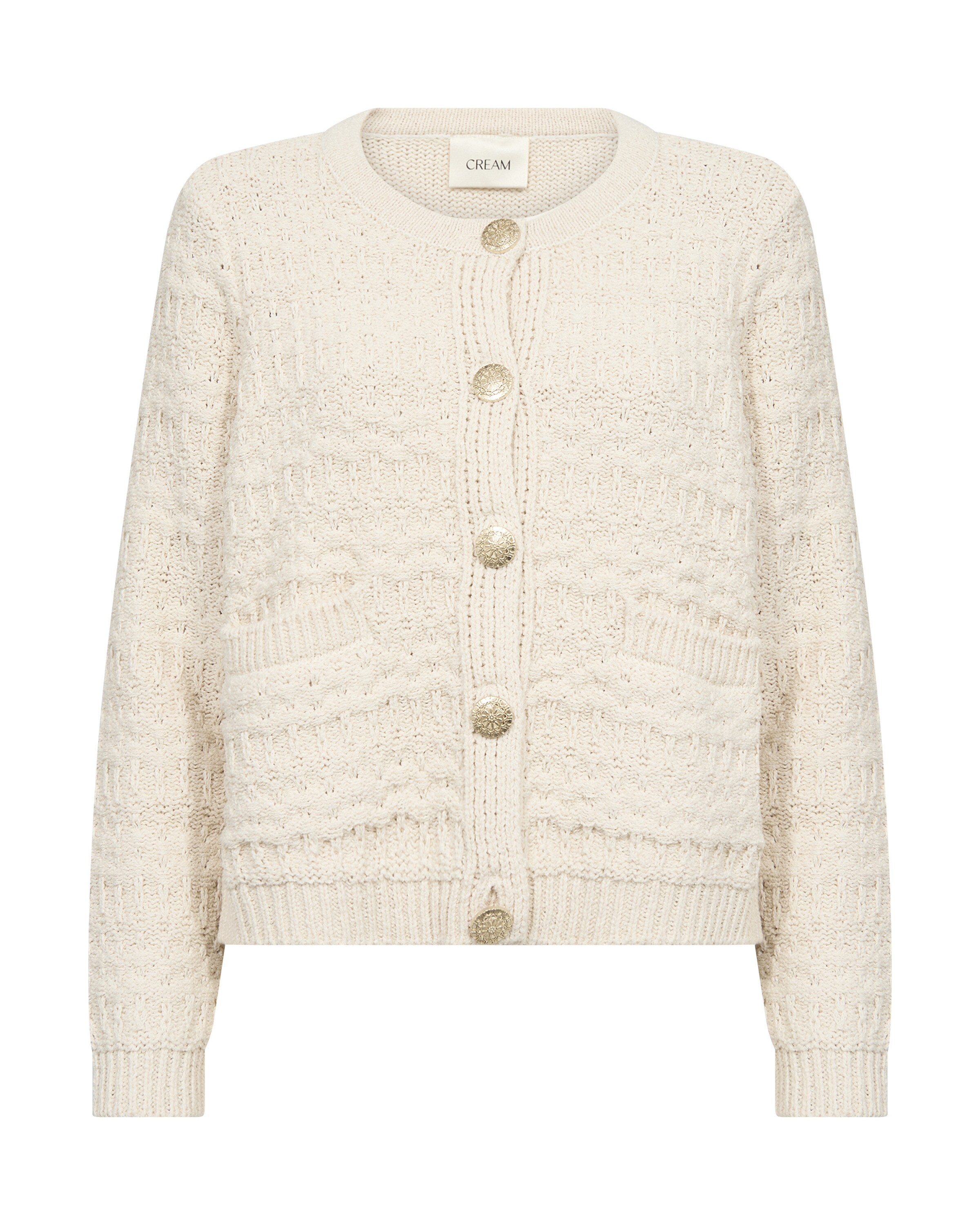 Cardigan 'Poppi' Cream en beige : devant