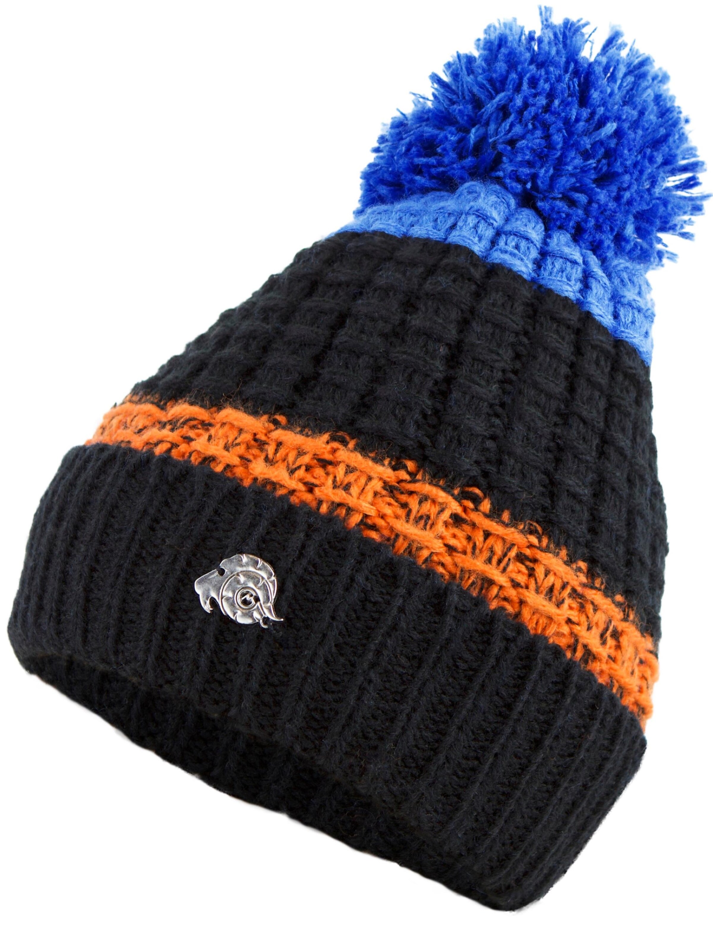 Guggen Mountain Mütze 'Mütze K109 Wintermütze mit Bommel und leichtem Fleecefutter'‌ in schwarz, Produktansicht