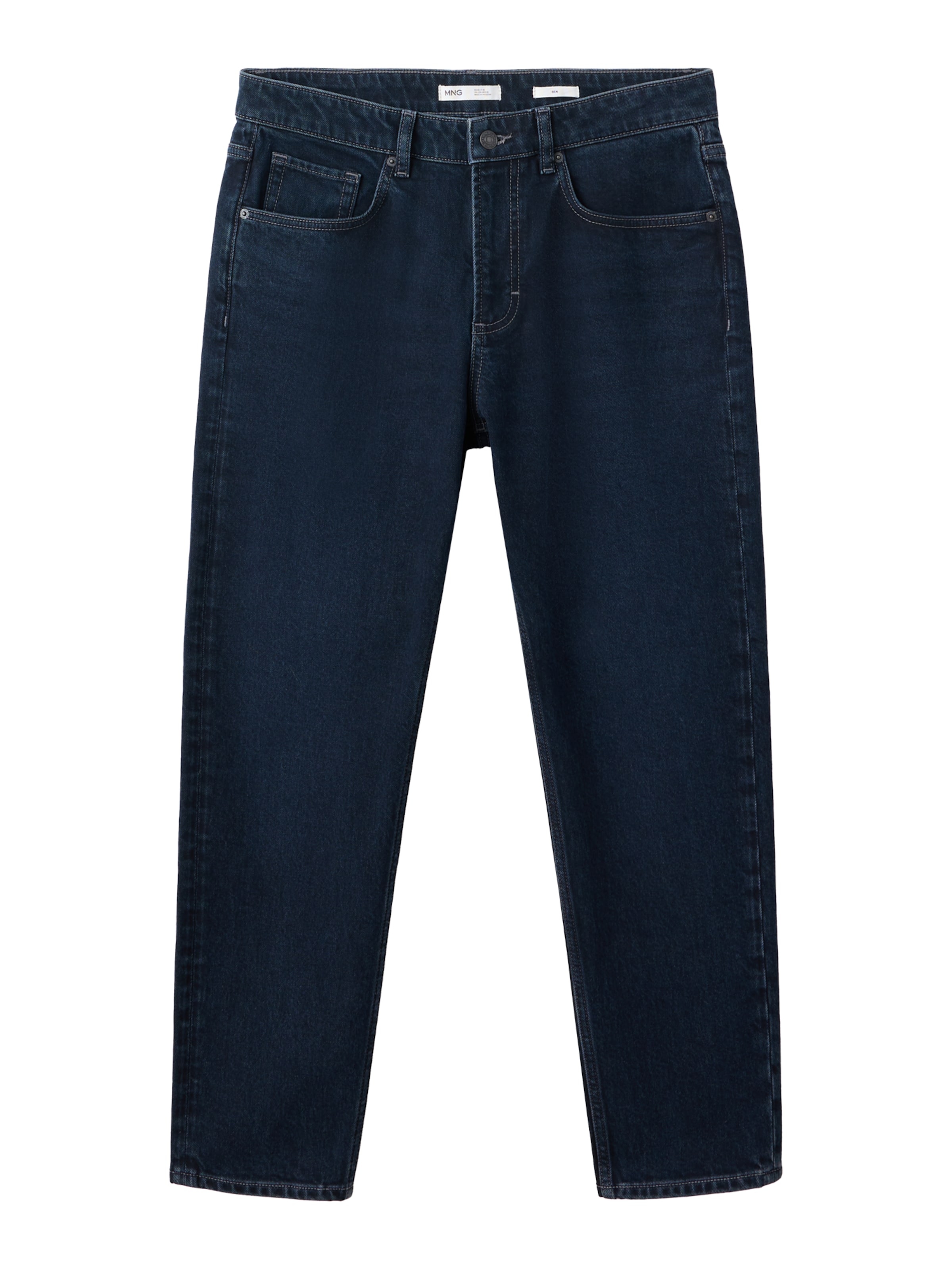 MANGO MAN Tapered Jeans 'BEN' in Blauw: voorkant