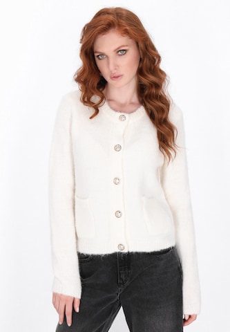 DreiMaster Vintage Kardigan – bílá: přední strana