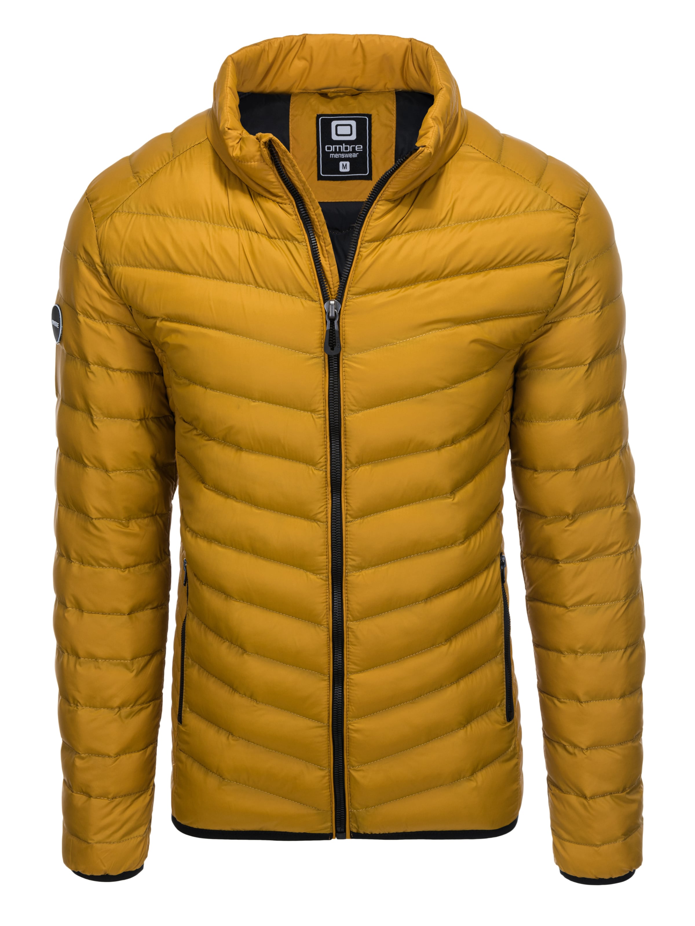 Ombre Winter Jacket 'C528' in Yellow: front