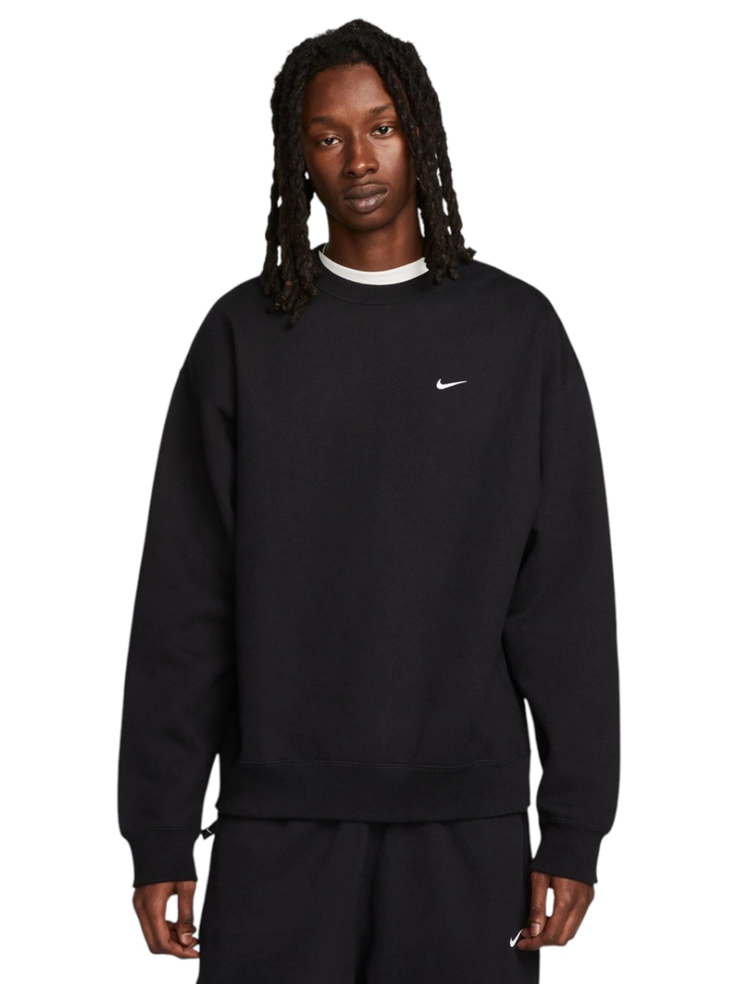 NIKE Sweatshirt 'Solo Swoosh'‌‌‌‌‌‌‌‌ in Schwarz: Vorderseite