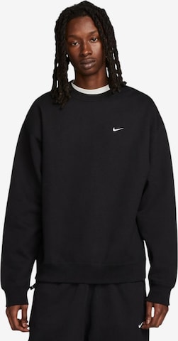 NIKE Sweatshirt 'Solo Swoosh' in Schwarz: Vorderseite