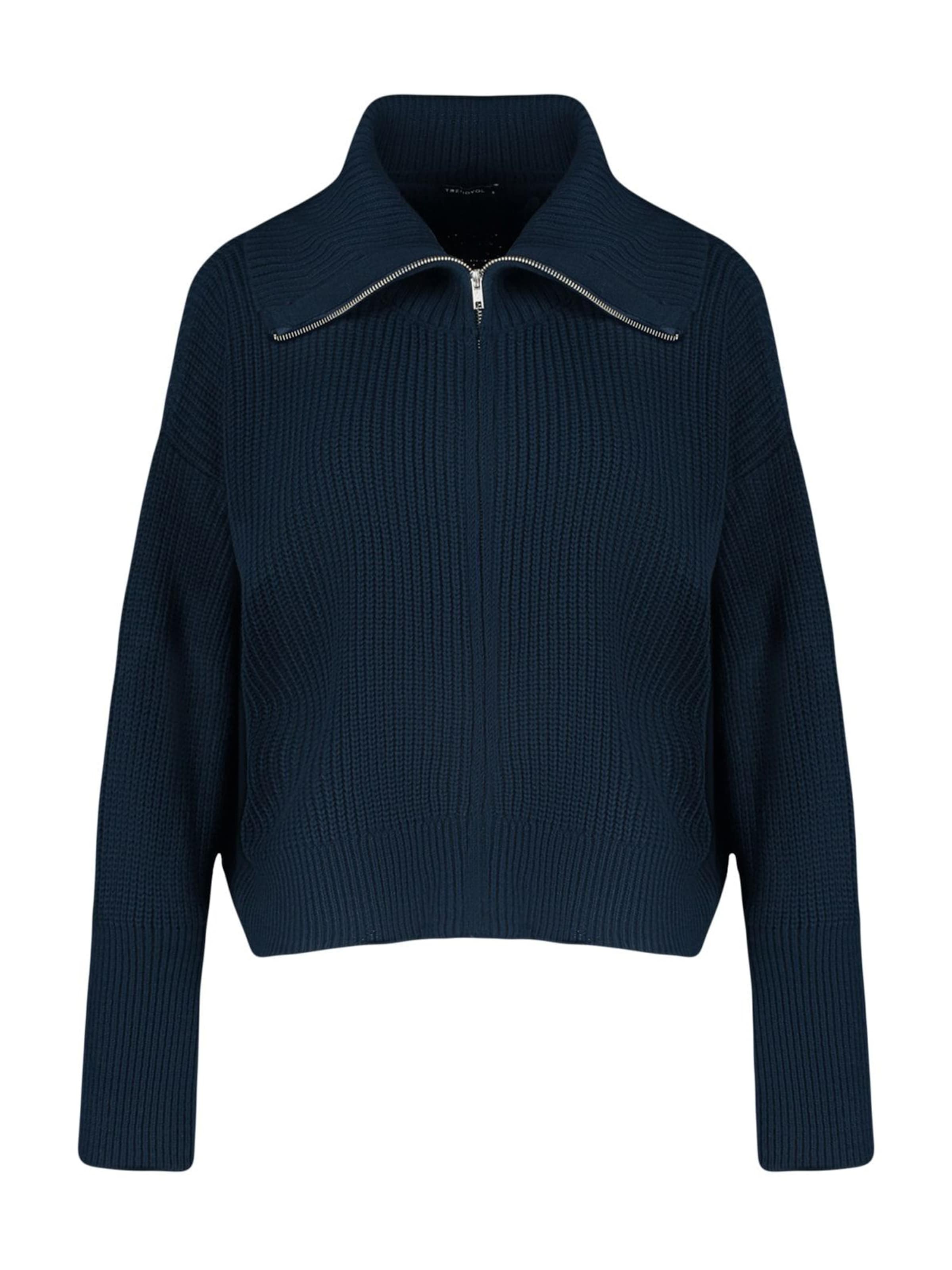 Trendyol Knit Cardigan in Blue: front