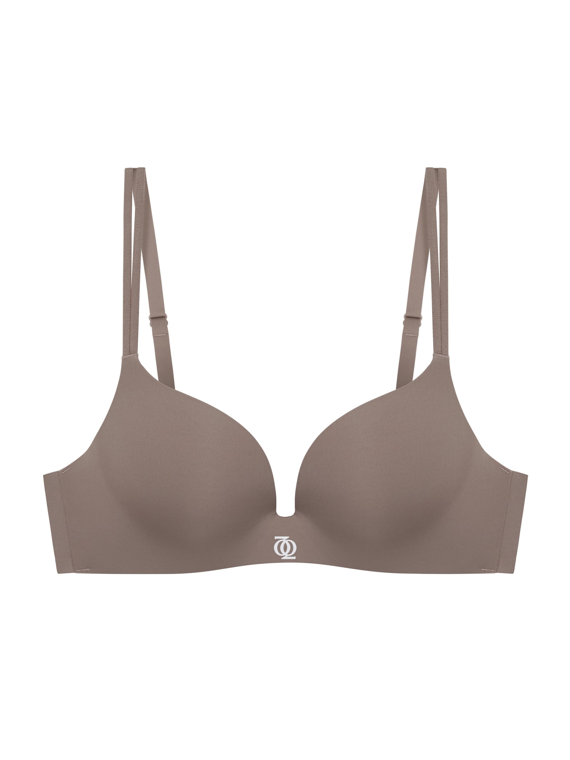 GOD SAVE QUEENS Push-up Bra 'Second Skin Teardrop Push Up Bra' in Brown: front