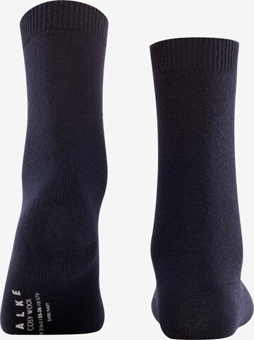 FALKE Sockor 'Cosy Wool' i blå