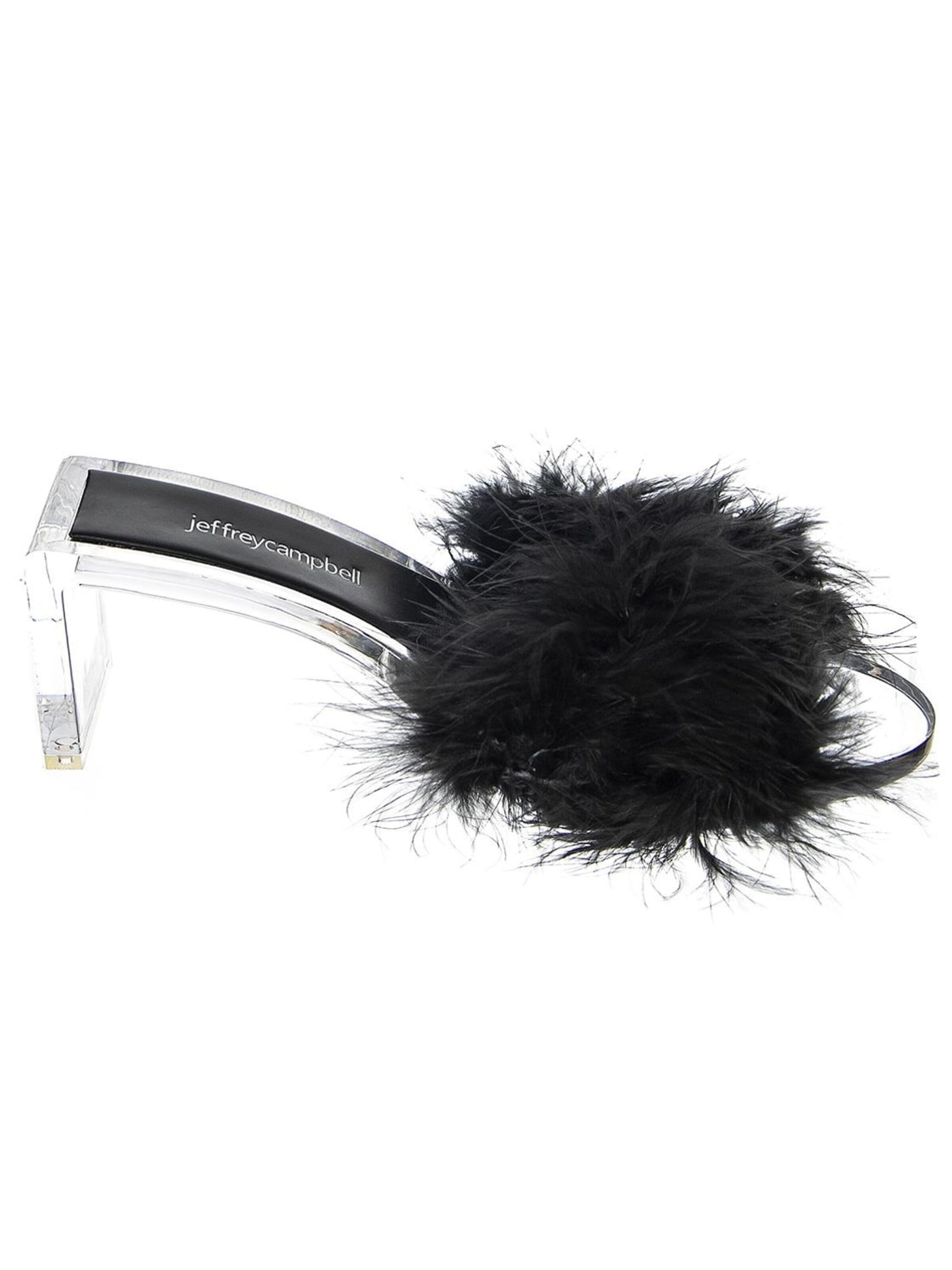 Jeffrey Campbell Sandały 'Womens Luxuries Black Faux Suede+Fur Sandals' w kolorze czarny