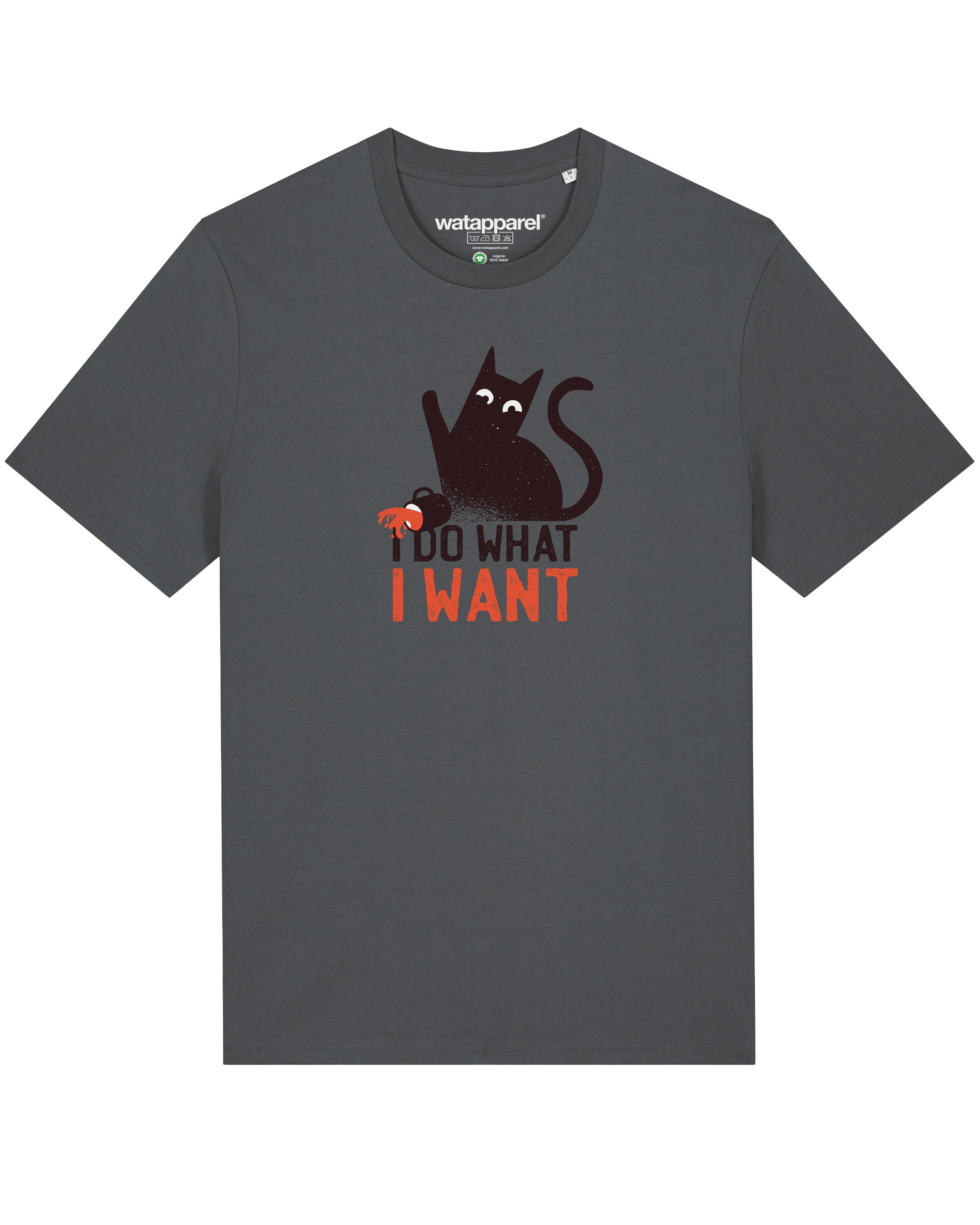 T-Shirt 'Cat' Watapparel en gris : devant