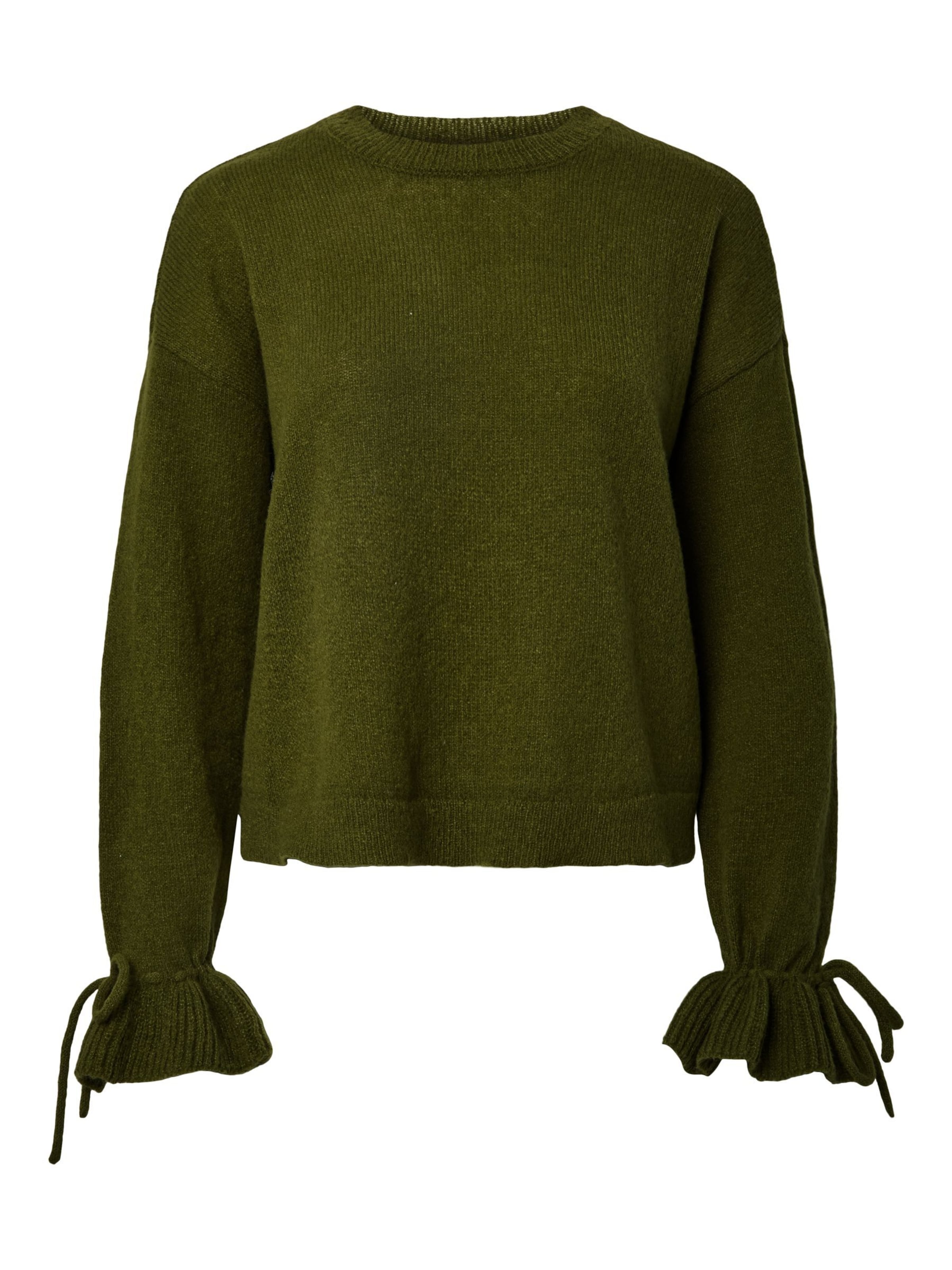 PIECES Sweater ' PCFie' in Green: front