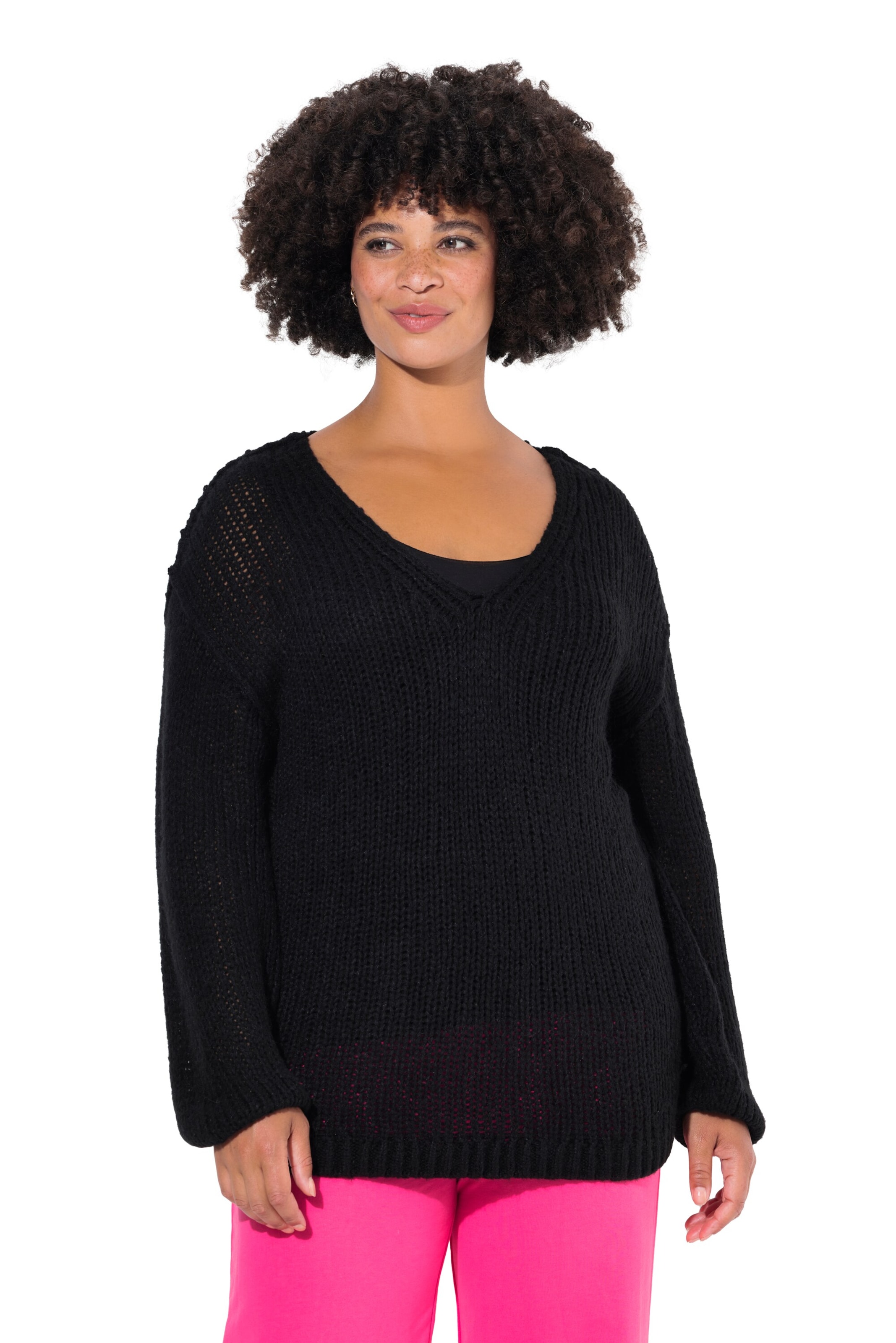 Angel of Style Sweater in Black: front