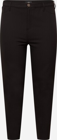 Coupe slim Pantalon 'MOLLY' River Island Plus en noir : devant