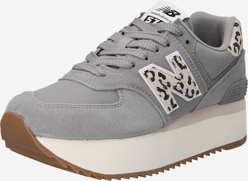 Baskets basses '574' new balance en gris : devant