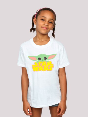 T-Shirt 'Star Wars The Mandalorian Yoda Star Wars' F4NT4STIC en blanc : devant