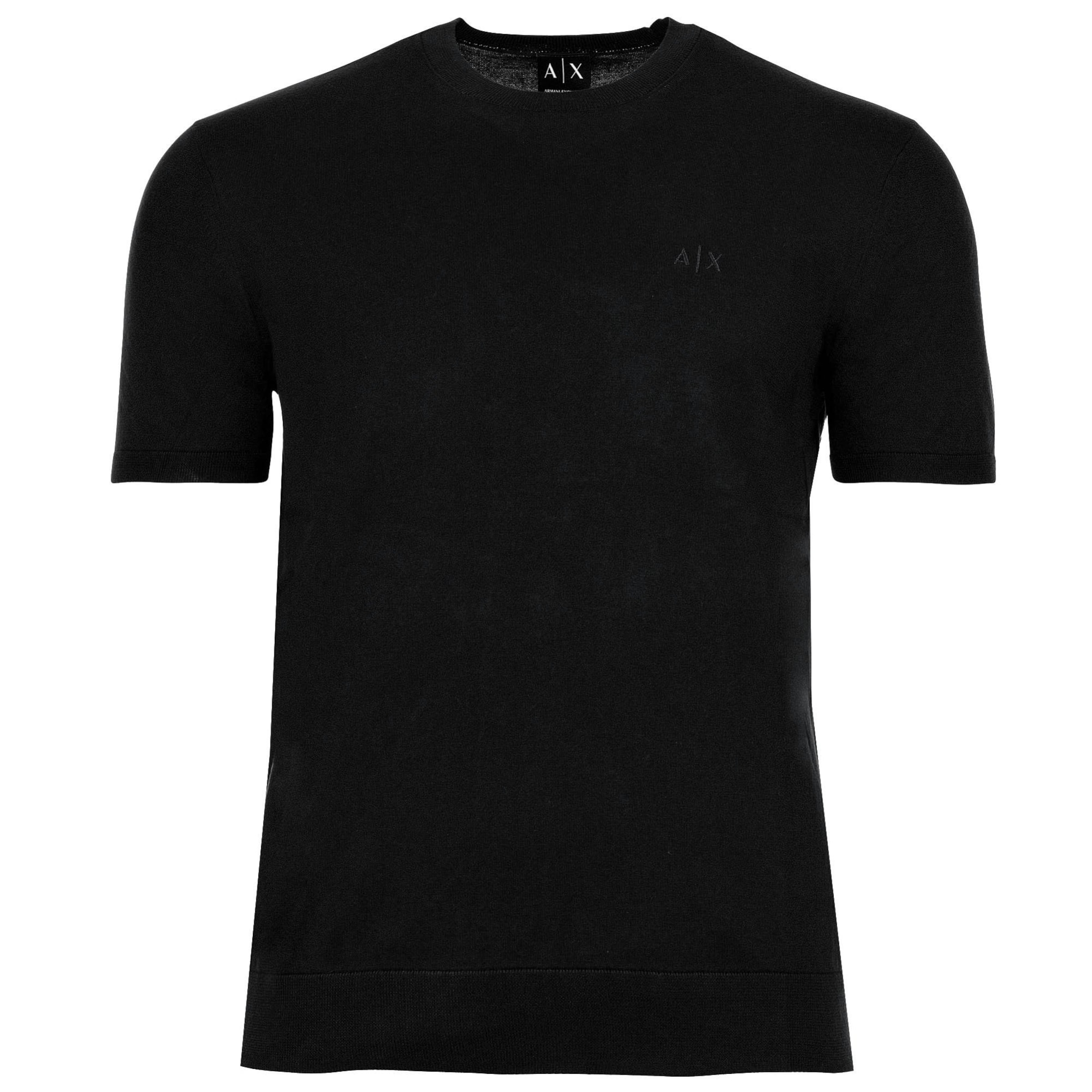 ARMANI EXCHANGE - Camiseta en negro: frente