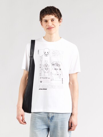GAP Majica 'DROIDS' | bela barva: sprednja stran