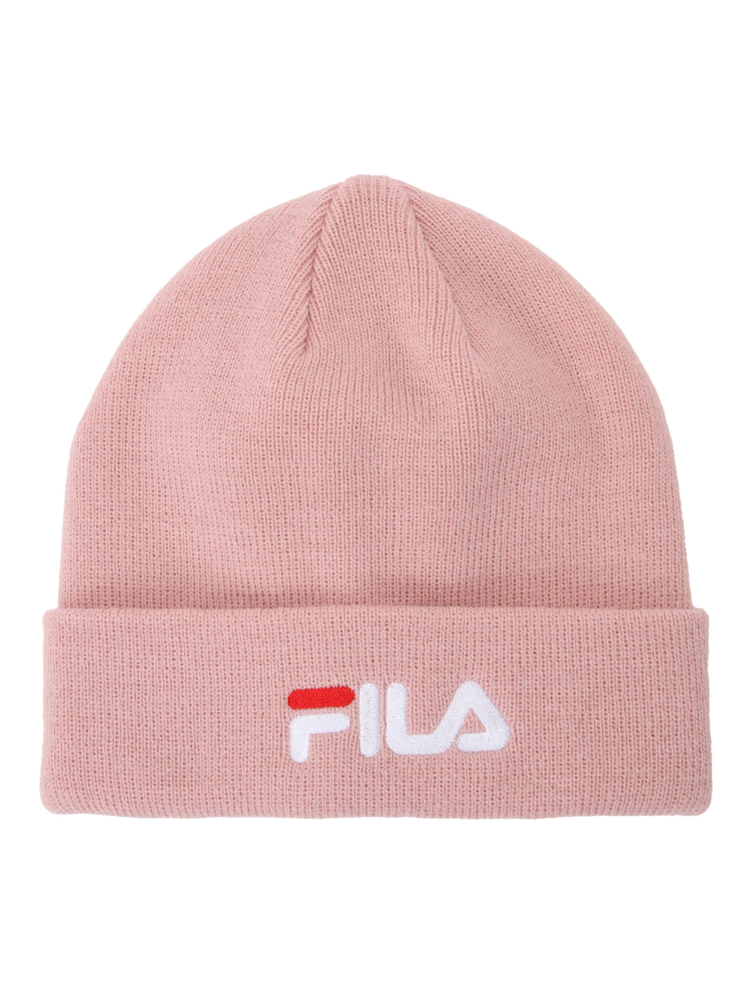 Chapeau 'TREVILLE logo beanie' FILA en rose : devant