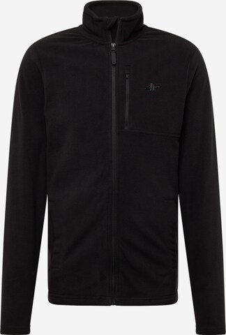 4F Функциональная флисовая куртка в Черный: спереди