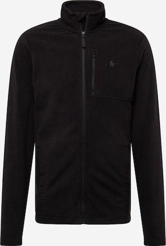 4F Athletic Fleece Jacket in Black: front