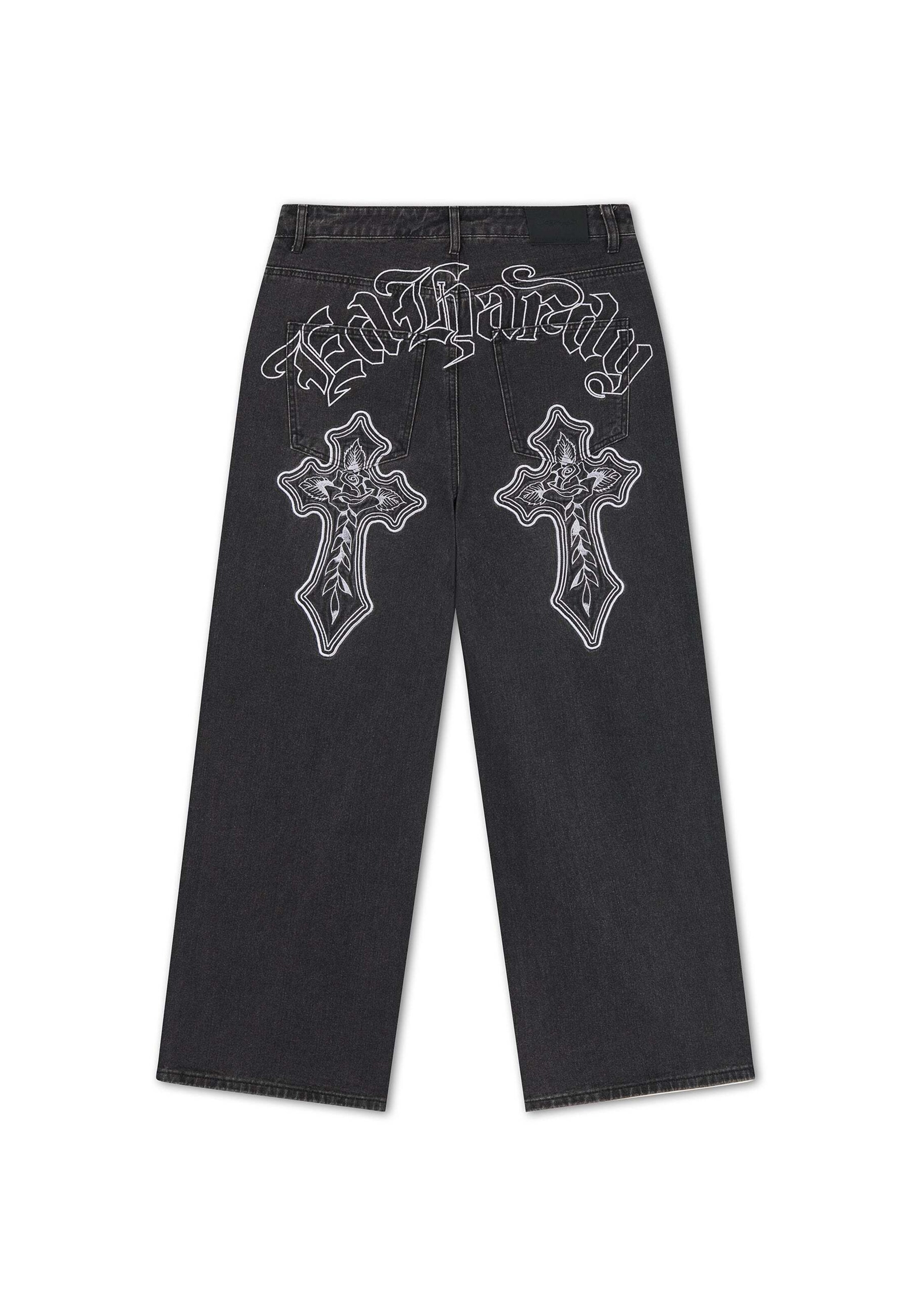 Ed Hardy - Loosefit Vaquero en negro