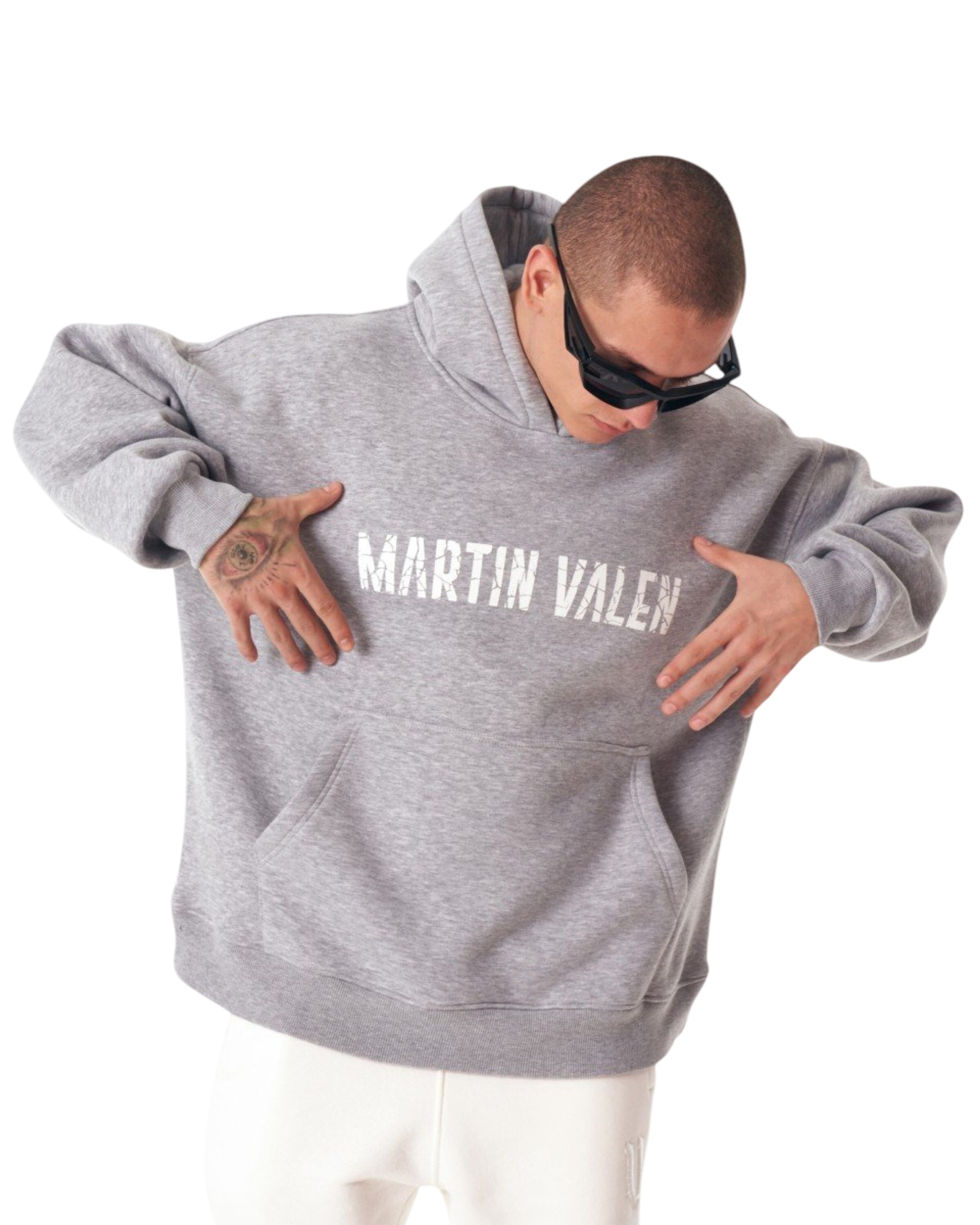 MARTIN VALEN Sweatshirt in Grijs