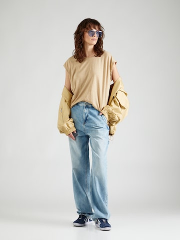 Noisy may T-Shirt 'MATHILDE' in Beige