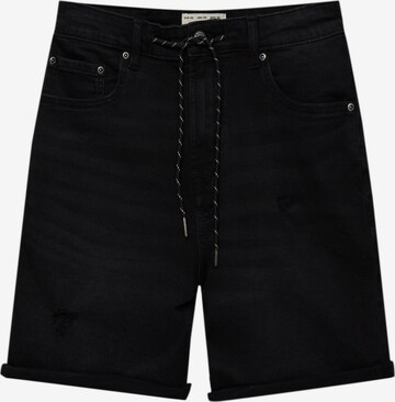 Pull&Bear Slimfit Shorts in Schwarz: predná strana