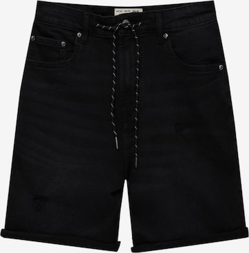 Pull&Bear Slimfit Jeans in Zwart: voorkant