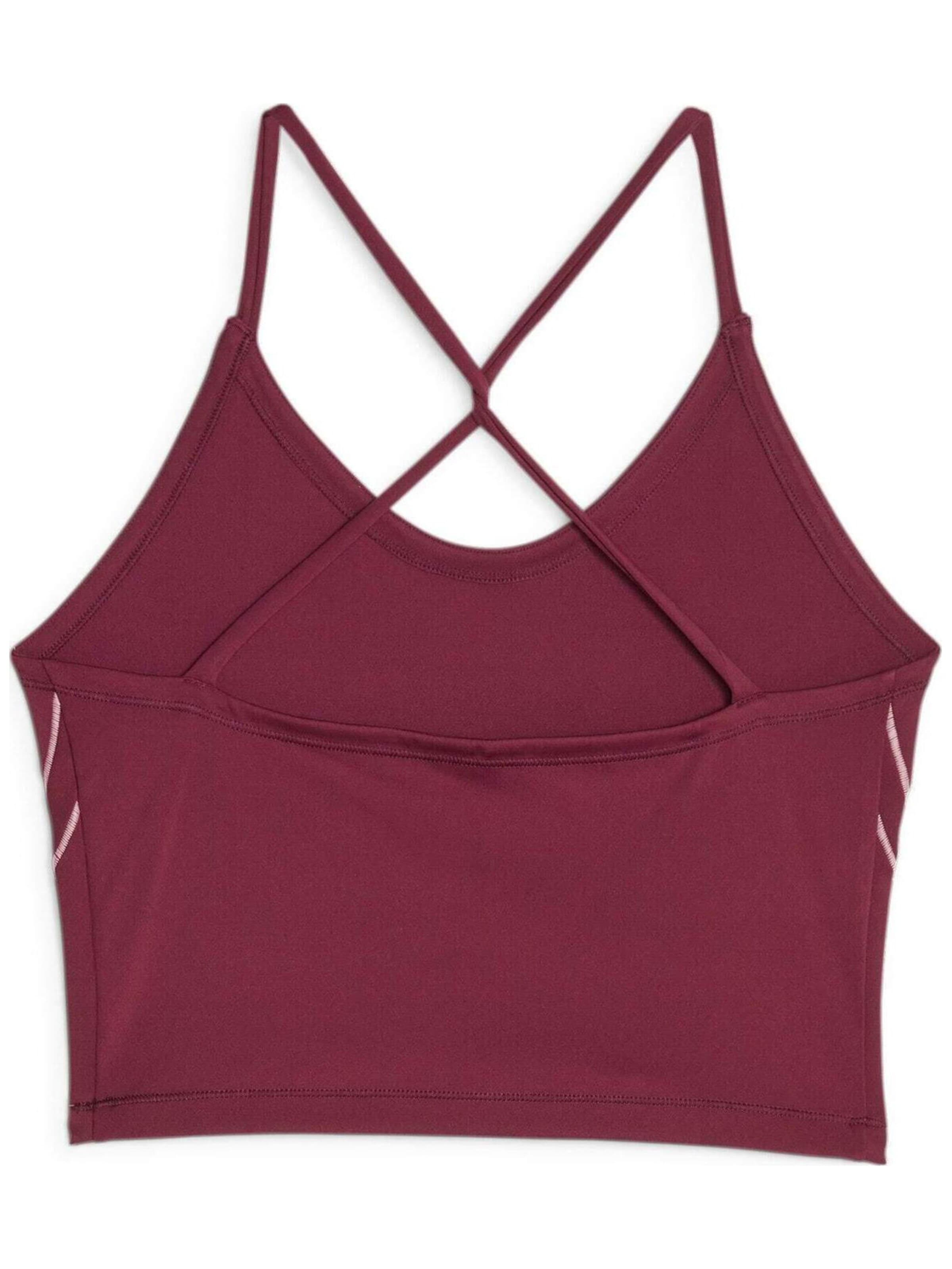 Top sportivo 'Puma Studio Ultrabare Crop Top Dark Jasper' di PUMA in rosso