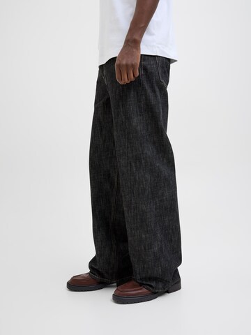 JACK & JONES Wide leg Jeans 'JJIDave JJClassic' in Black