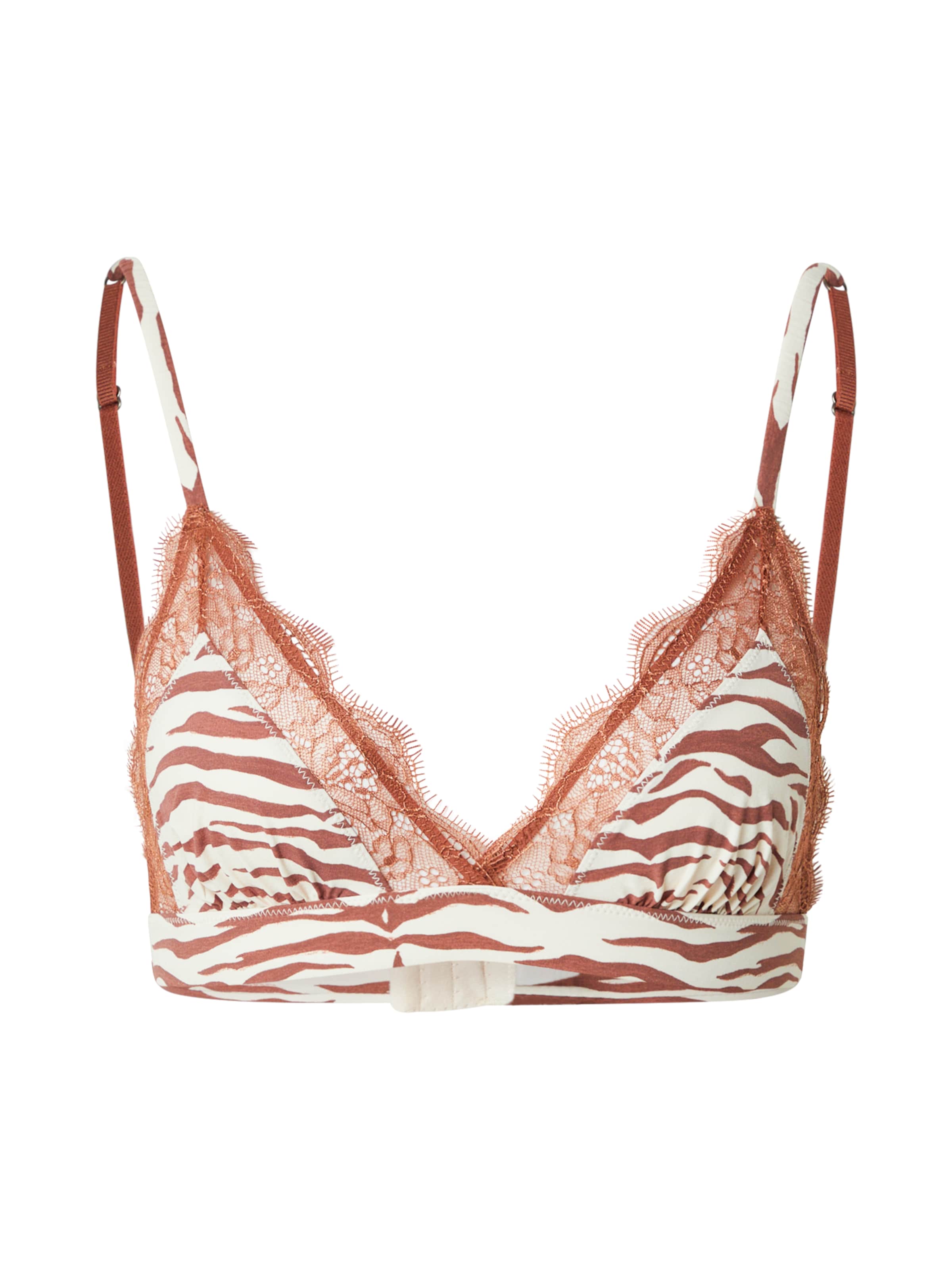 LOVE Stories Сутиен с триъгълни чашки Сутиен 'Love' в кафяво: отпред