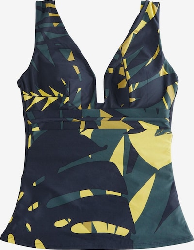 Tankinio viršutinė dalis iš Next, spalva – tamsiai mėlyna jūros spalva / geltona / tamsiai žalia, Prekių apžvalga