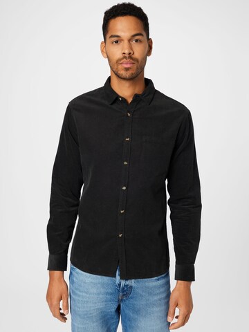 Cotton On Regular fit Overhemd 'CAMDEN' in Zwart: voorkant