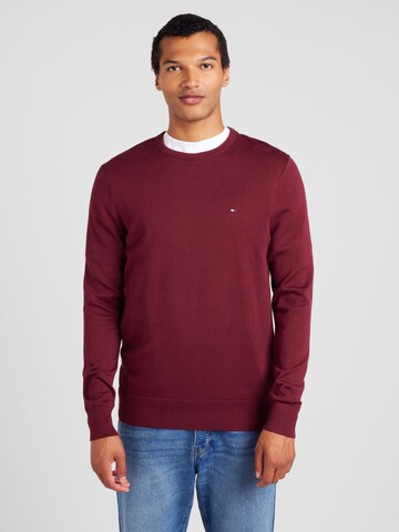 TOMMY HILFIGER Pullover 'ESSENTIAL' i rød: forside