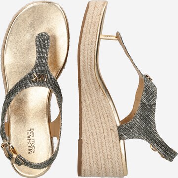 MICHAEL Michael Kors T-Bar Sandals 'LANEY' in Gold