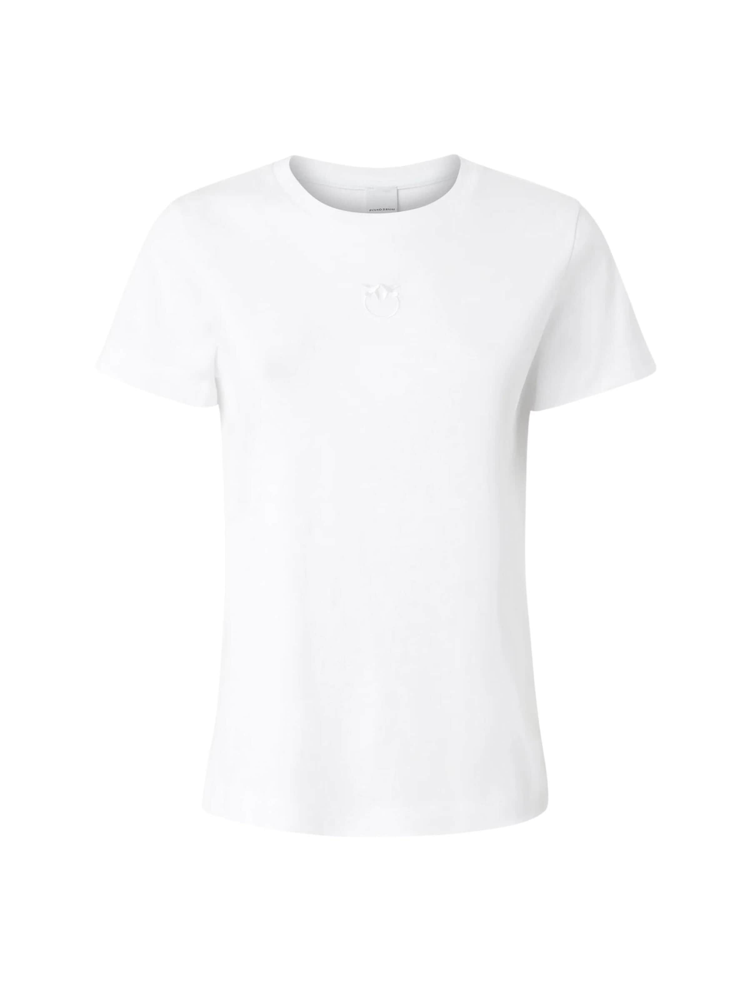 PINKO T-shirt 'PINKO BUSSOLOTTO T-SHIRT T-SHIRT' i vit: framsida