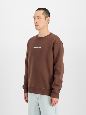 ALPHA INDUSTRIES Sweatshirt in Braun: Vorderseite
