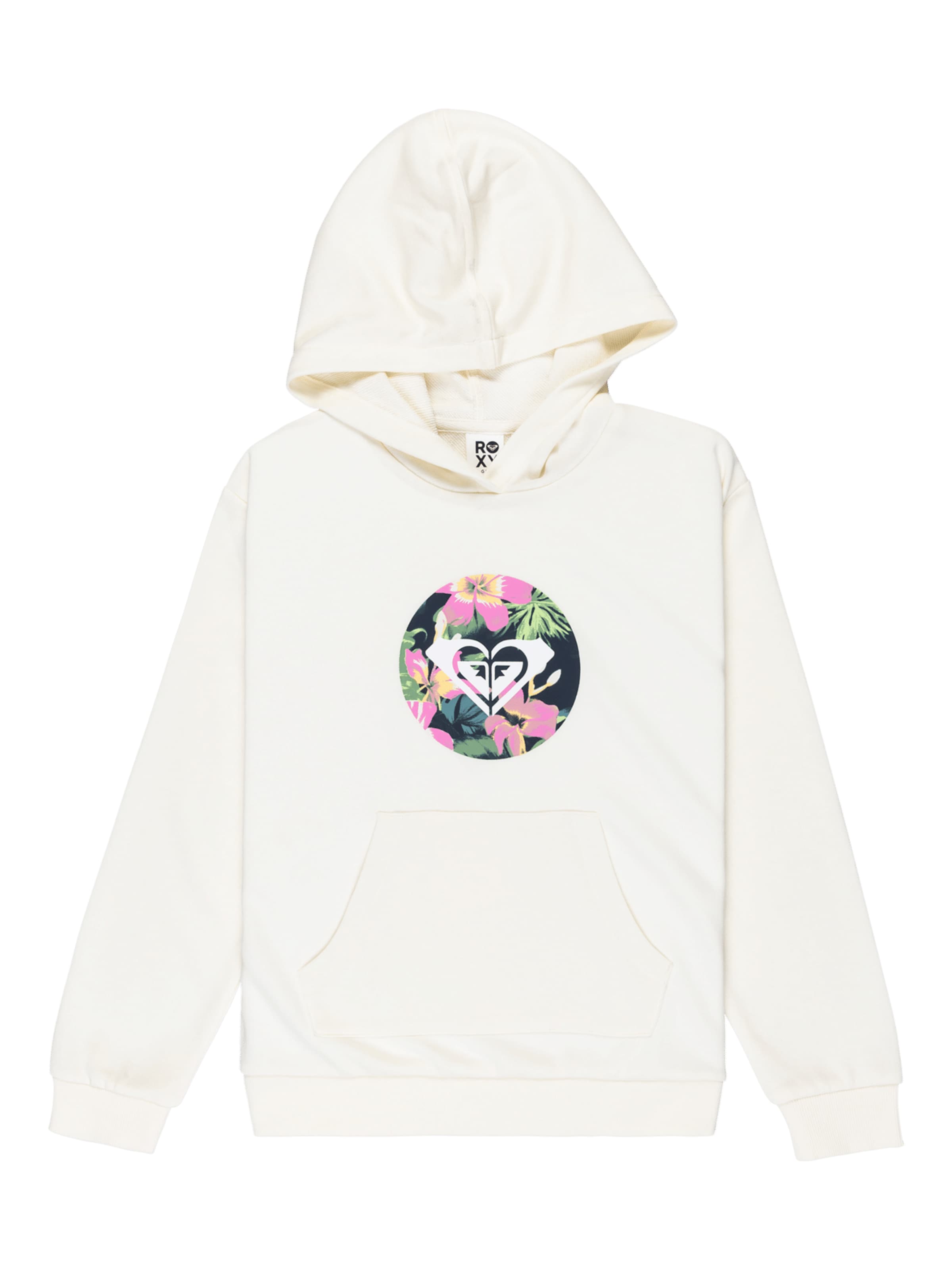 ROXY Sweatshirt 'Rg Surf Hibiscus' in Beige: front